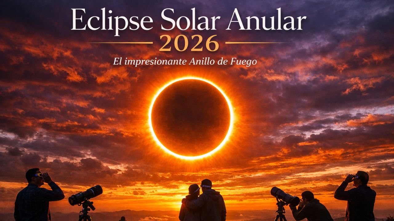 Eclipse solar anular de 2026: Cuando el cielo se ilumina con el impresionante «Anillo de Fuego»