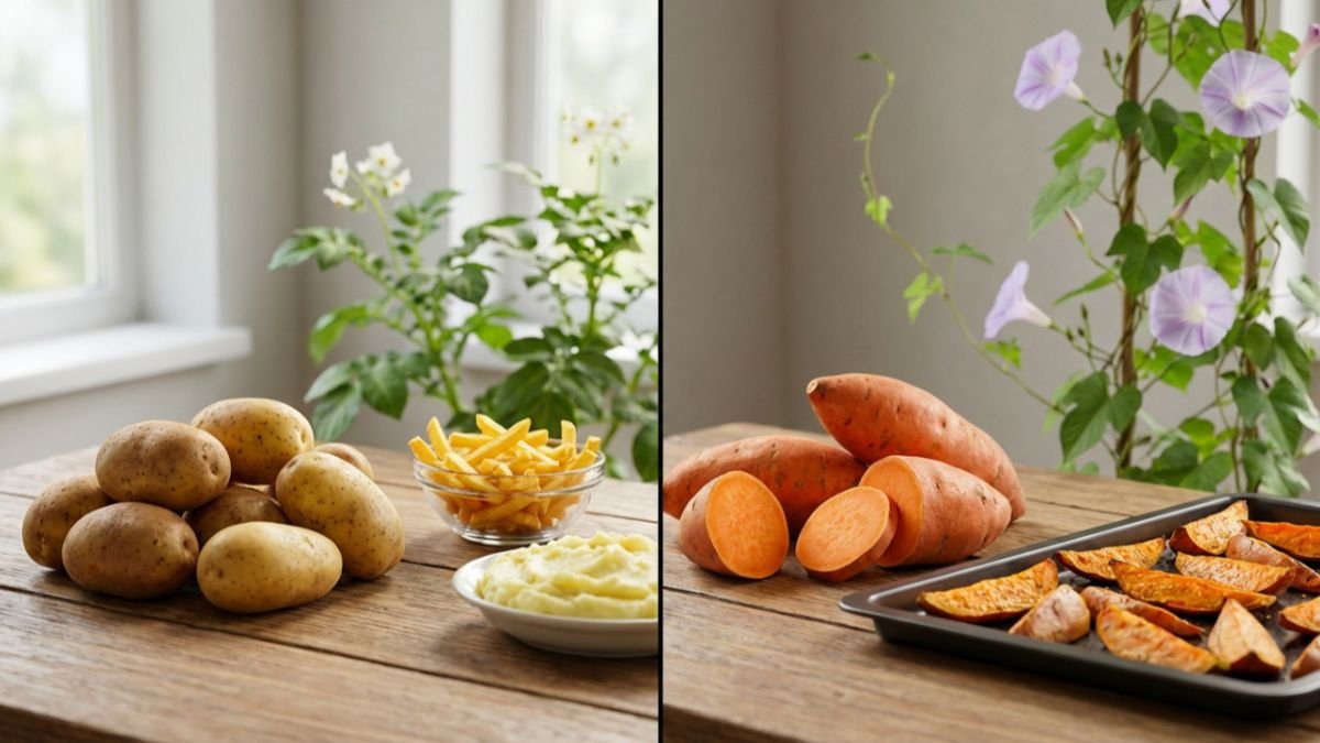 Many people don’t realize it, but sweet potatoes and regular potatoes are barely related, and science explains the surprising reason why