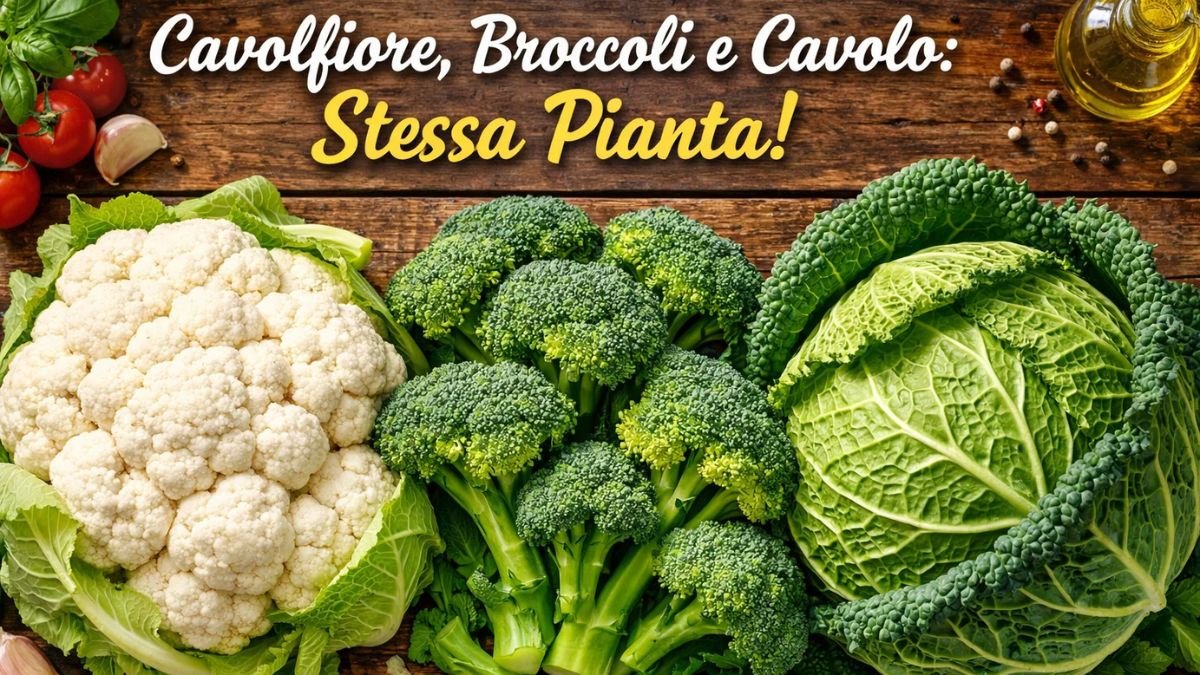 Molti non lo sanno, ma cavolfiore, broccoli e cavolo sono in realtà diverse varietà della stessa pianta