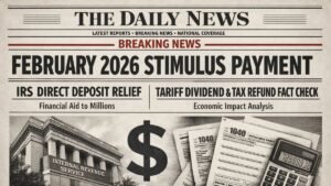 Stimulus payment February 2026, IRS direct deposit relief, tariff dividend & tax refund fact check