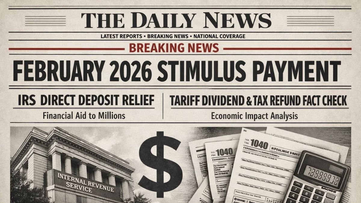 Stimulus payment February 2026, IRS direct deposit relief, tariff dividend & tax refund fact check